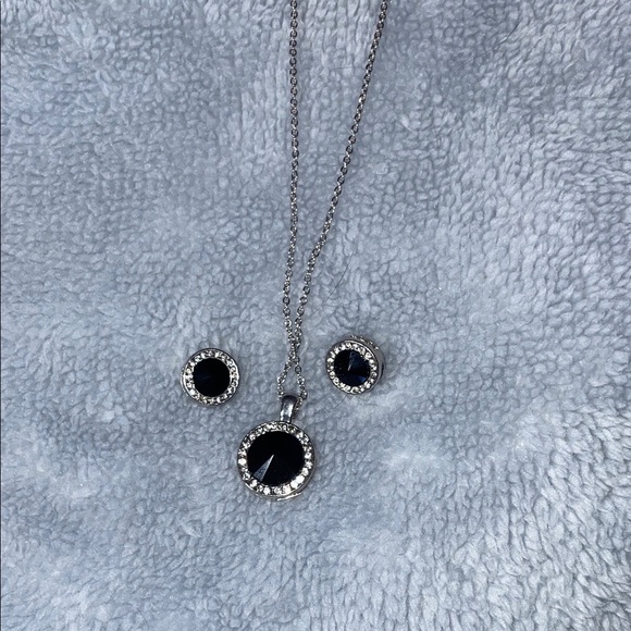 Charter Club Necklace Set Black and Silver - Picture 7 of 7